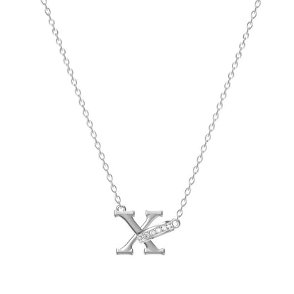 Dainty Forever Connected Initial Halo Necklace