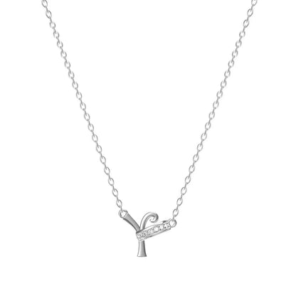 Dainty Forever Connected Initial Halo Necklace