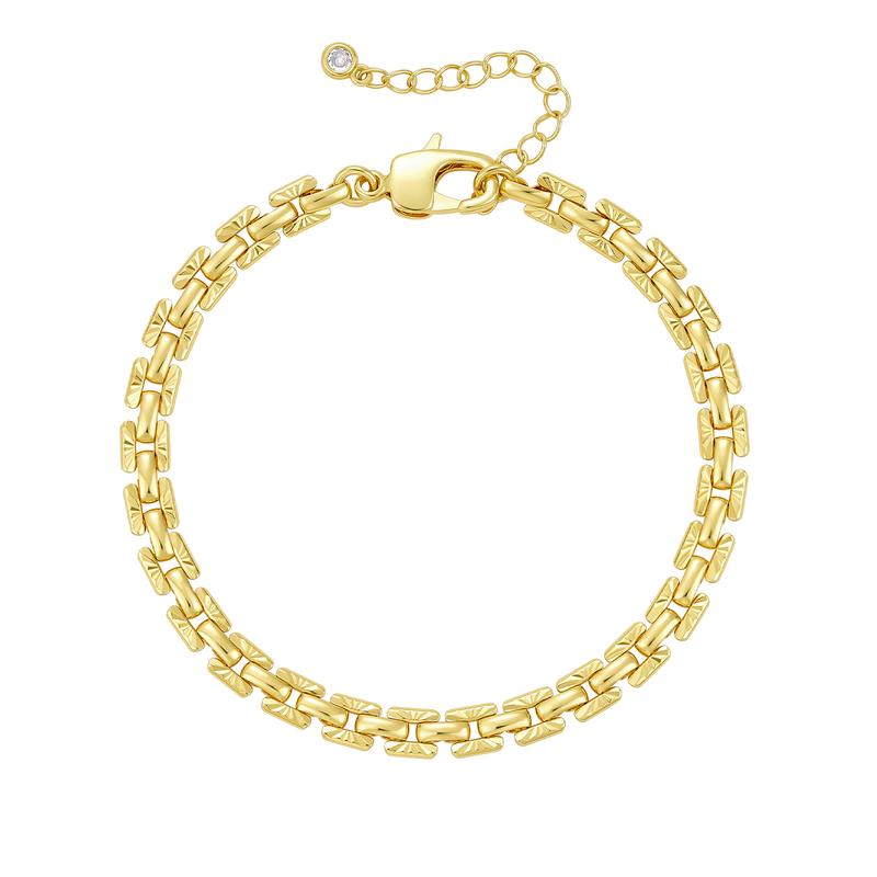 14k Elegant Double Sided Panther Link Anklet