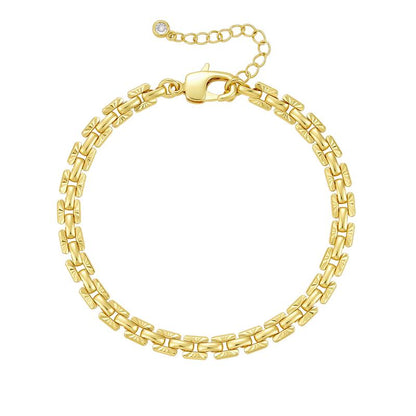 14k Elegant Double Sided Panther Link Anklet