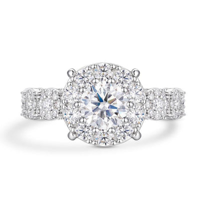 Bold Round Brilliant Cut Ring
