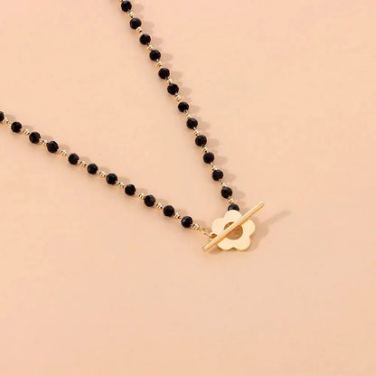 Floral Choker Flower Clasp Necklace