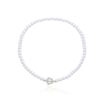 Floral Choker Flower Clasp Necklace