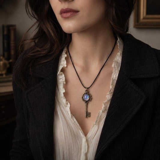 Boho Protection Key Amulet Pendant Necklace