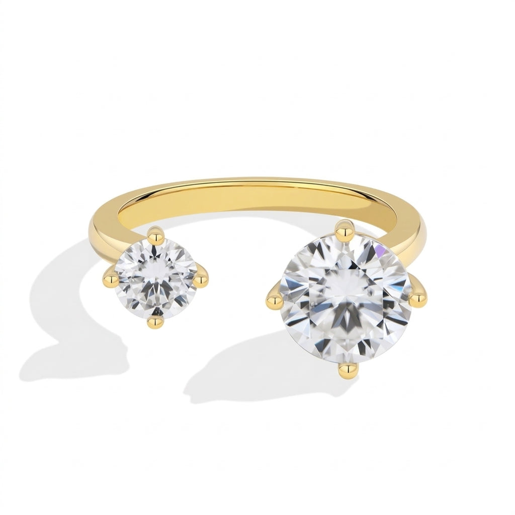 Elegant Toi et Moi Ring