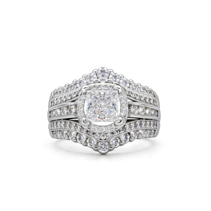 Statement Princess Cut Square Center Ring