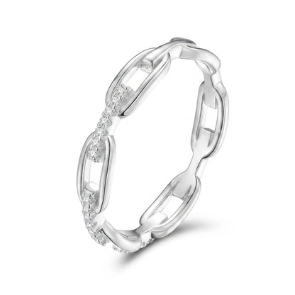 14k Diamond Accented Chain Ring