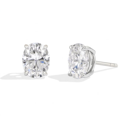 Elegant Shaped Diamond Stud Earrings