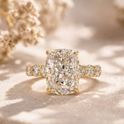 Elegant Elongated Cushion Cut Ring