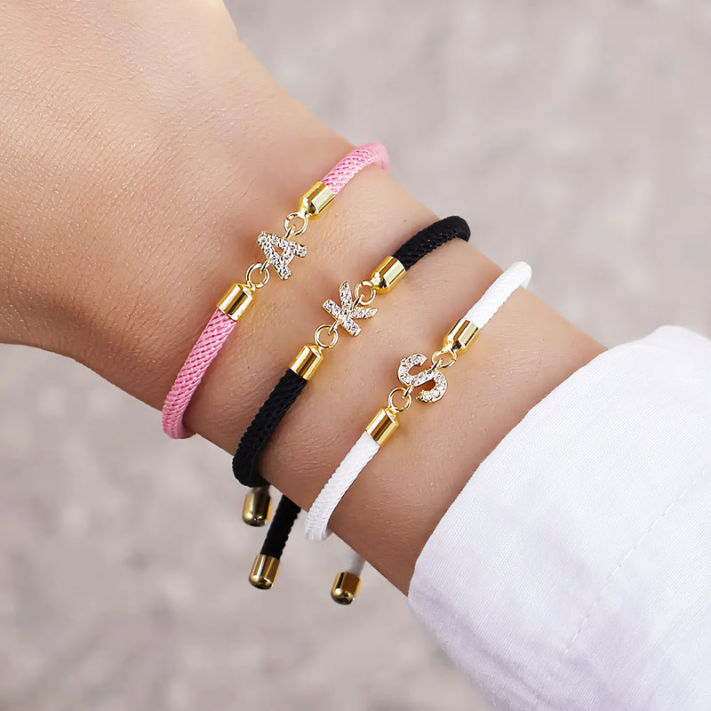Heart Toggle Clasp Initial Bracelet